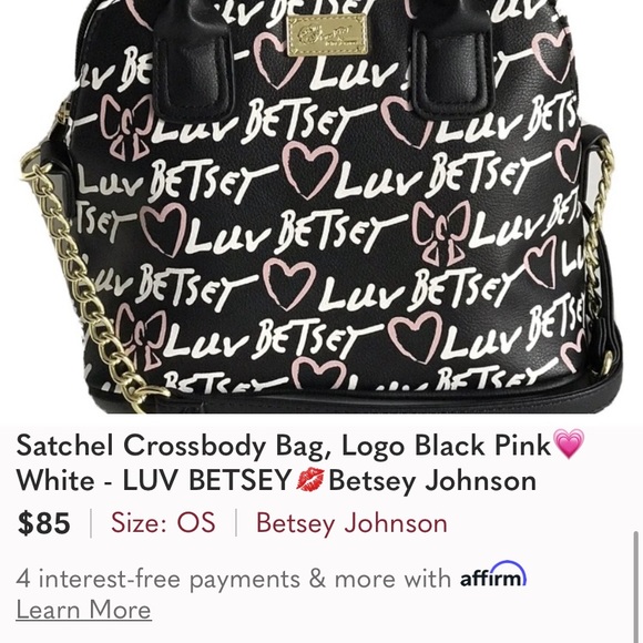 Betsy Johnson large satchel - Picture 8 of 9